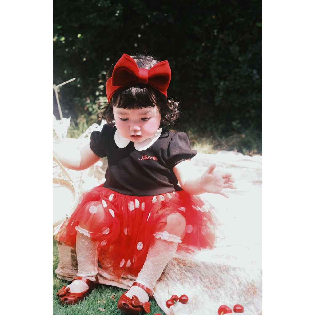 (HÀNG CÓ SẴN) Bodysuit Váy Minie Cover Disney Hàn Quốc cho bé gái hàn quốc size từ 3-13kg