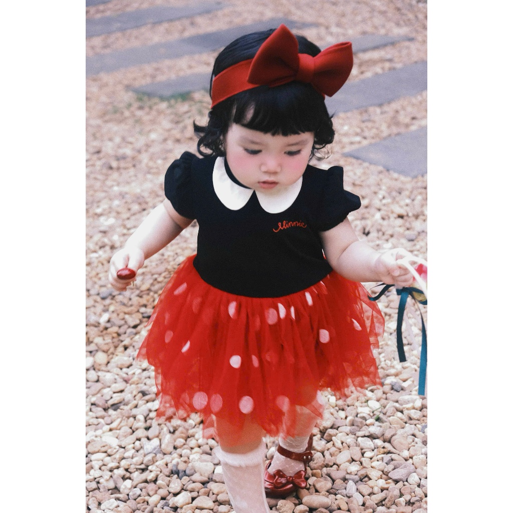 (HÀNG CÓ SẴN) Bodysuit Váy Minie Cover Disney Hàn Quốc cho bé gái hàn quốc size từ 3-13kg