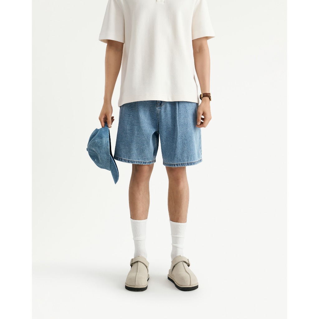 Ảnh Quần Short Denim Nam Form Loose - Routine 10S25DPS005 4