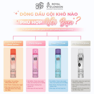 Dầu Gội Khô Girlz Only Tóc Bồng Bềnh Tức Thì Dry Shampoo Dazzling Volume (200ml)
