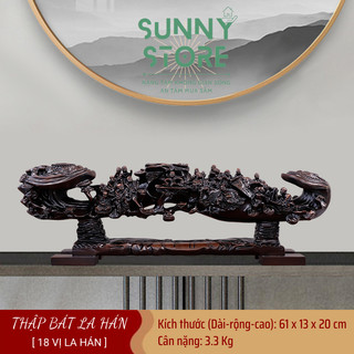Tượng la hán, Thập bát la hán, Gậy như ý, Thờ cúng, Tượng phong thủy, Decor Trang trí nhà cửa, Quà tặng ý nghĩa - SUNNY