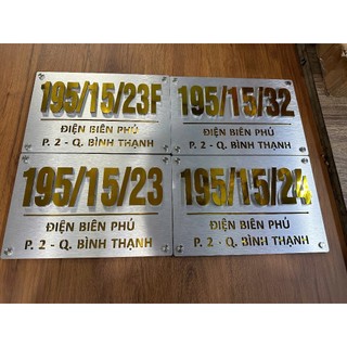 ( Giao hỏa tốc) Bảng số nhà, bảng công ty cao cấp hiện đại nhiều kích thước tặng kèm ốc