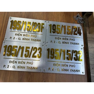 ( Giao hỏa tốc) Bảng số nhà, bảng công ty cao cấp hiện đại nhiều kích thước tặng kèm ốc