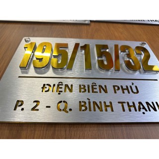 ( Giao hỏa tốc) Bảng số nhà, bảng công ty cao cấp hiện đại nhiều kích thước tặng kèm ốc