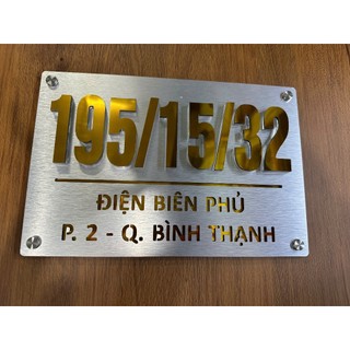 ( Giao hỏa tốc) Bảng số nhà, bảng công ty cao cấp hiện đại nhiều kích thước tặng kèm ốc