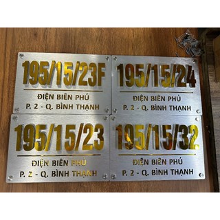 ( Giao hỏa tốc) Bảng số nhà, bảng công ty cao cấp hiện đại nhiều kích thước tặng kèm ốc