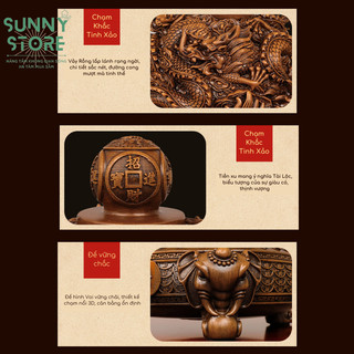 Đỉnh càn khôn, Quả cầu phong thủy, Tượng rồng, Tượng phong thủy, Decor Trang trí nhà cửa, Quà tặng ý nghĩa - SUNNY