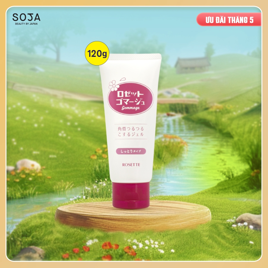 Ảnh Tẩy Tế Bào Chết Dành Cho Da Khô Rosette Gommage Moist 120g 1