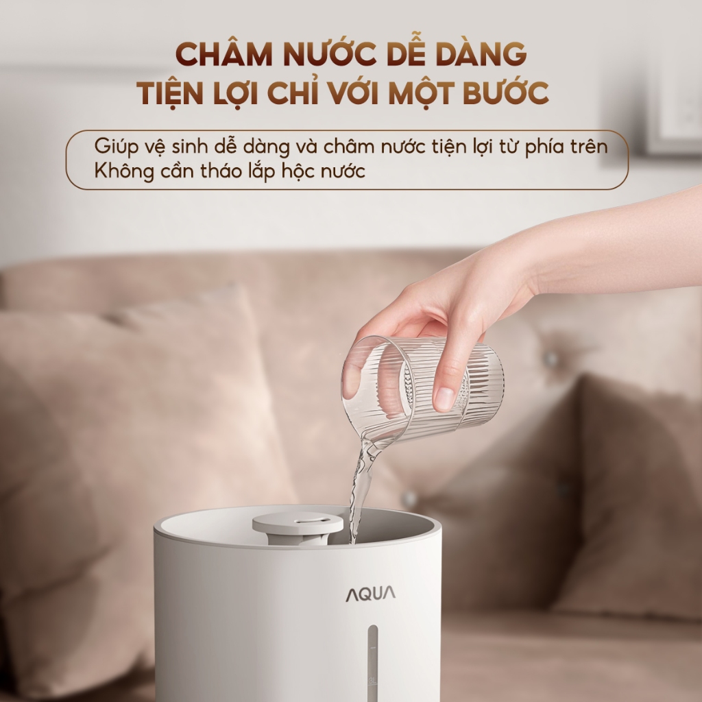 Ảnh Máy phun sương tạo ẩm AQUA HUS201T 4L, phun sương cấp ẩm, điều khiển cảm ứng đơn giản 3