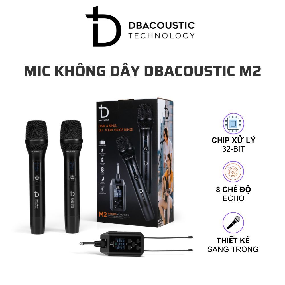 MICRO không dây DB ACOUSTIC M2 tích hợp Echo, chính hãng DB bảo hành 1 ...