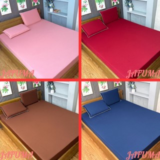 Bộ 3 món gồm 1 ga giường và 2 vỏ gối thun lạnh Ý JAFUMA 1m, 1m2, 1m4, 1m6, 1m8, 2m2 | dra giường