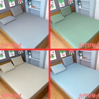 Bộ 3 món gồm 1 ga giường và 2 vỏ gối thun lạnh Ý JAFUMA 1m, 1m2, 1m4, 1m6, 1m8, 2m2 | dra giường