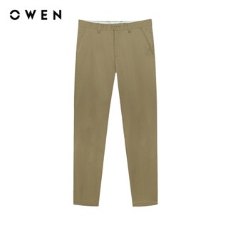 Owen - Quần khaki Slim Fit QKS241325 màu Be đậm chất liệu Poly recycled (Renu)