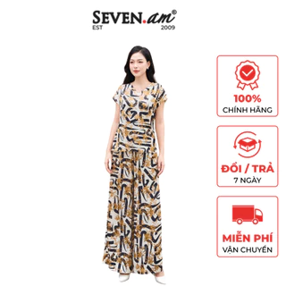 Áo sơ mi họa tiết trừu tượng thời trang nữ Seven.AM H103218E