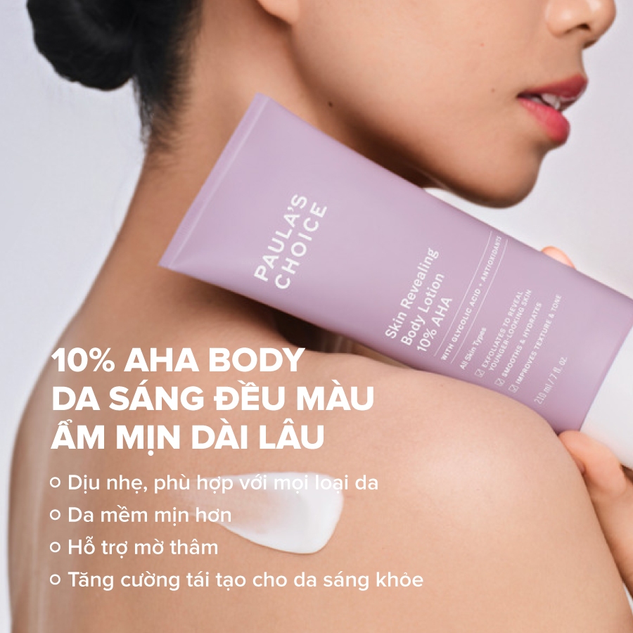 Ảnh Kem dưỡng thể làm sáng da chứa AHA 10% Paula's Choice Skin Revealing Body Lotion 10% AHA 210ml - 5900 3