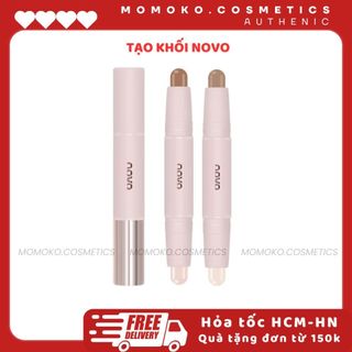 NOVO Bút Highlight Tạo Khối 2 Đầu Dạng Thỏi Kem Bắt Sáng Tạo Khối Trang Điểm Gương Mặt 2 Trong 1