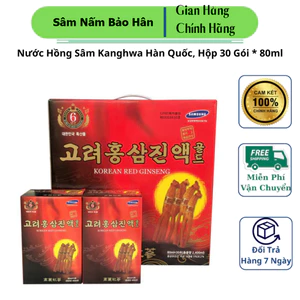 Nước Hồng Sâm Kanghwa Hàn Quốc, Hộp 30 Gói * 80ml