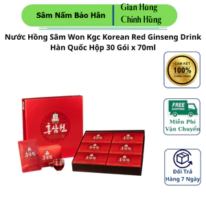 Nước Hồng Sâm Won Kgc Korean Red Ginseng Drink Hàn Quốc, Hộp 30 Gói x 70ml