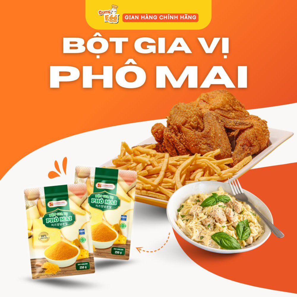 Bột Phô Mai Ngọt Tomato T&P Gói 250g, Bột Phô Mai Lắc Khoai Tây Chiên, Lắc Gà Rán, Pudding - GVPM60