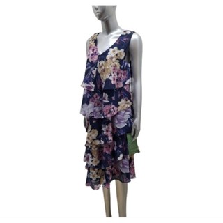 Đầm chiffon hoa không tay vnxk dư SLNY