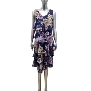 Đầm chiffon hoa không tay vnxk dư SLNY