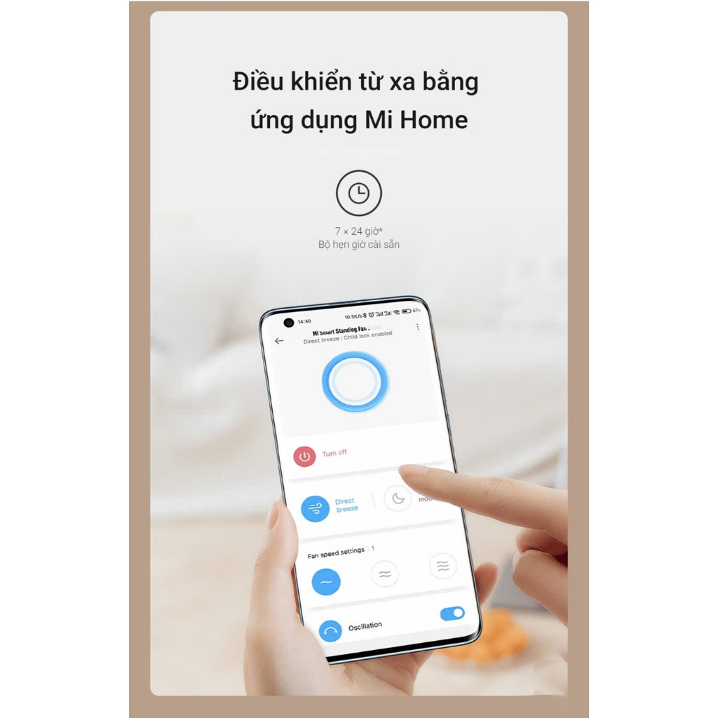 Quạt đứng thông minh Xiaomi Mi Fan 2 Lite PYV4007GL - 38W