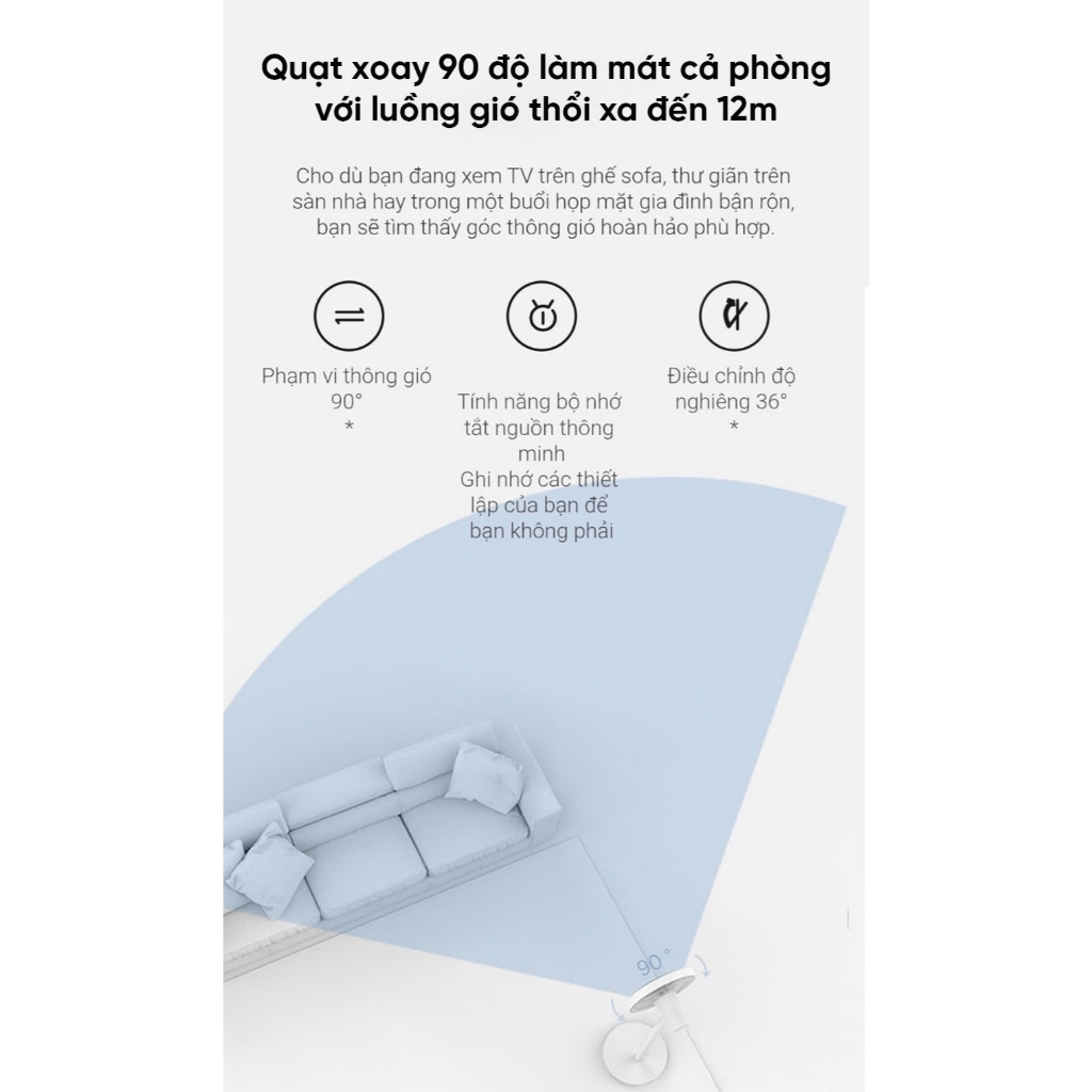 Quạt đứng thông minh Xiaomi Mi Fan 2 Lite PYV4007GL - 38W