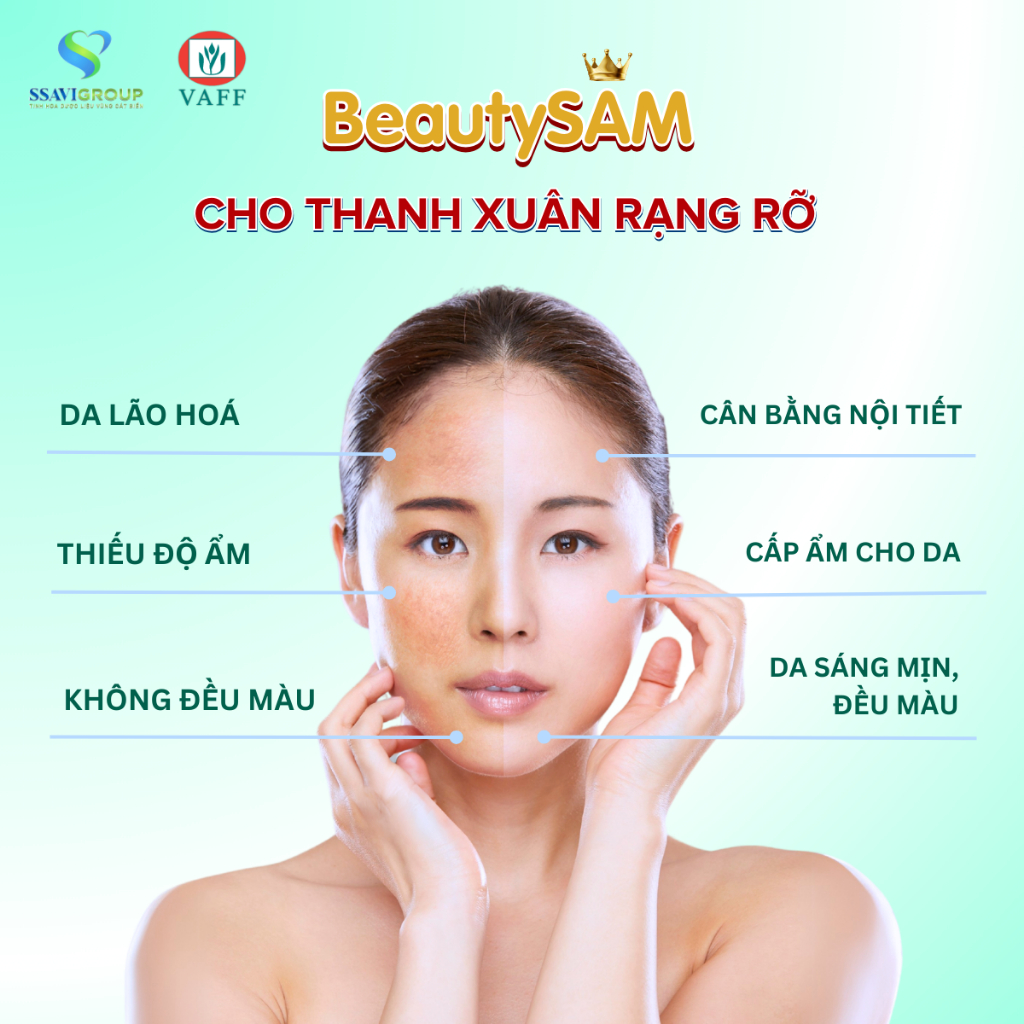Viên Uống Nội Tiết Tố Nữ Beautysam Giúp Giảm Nám, Trắng Da, Cân Bằng Hormone, Tự Tin Tỏa Sáng