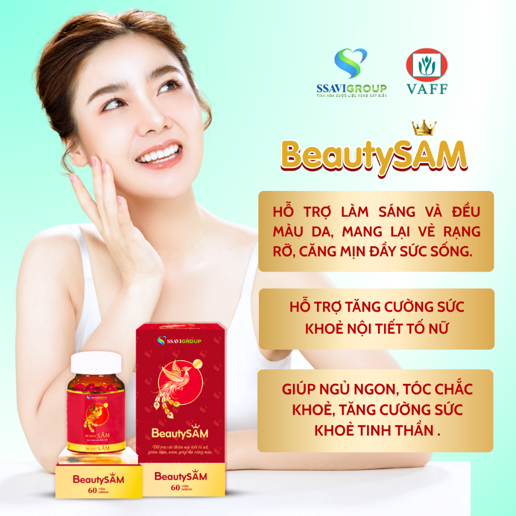 Viên Uống Nội Tiết Tố Nữ Beautysam Giúp Giảm Nám, Trắng Da, Cân Bằng Hormone, Tự Tin Tỏa Sáng