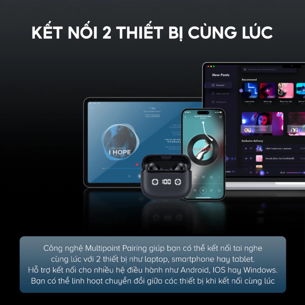 Ảnh Tai Nghe TWS HAVIT LIFE NC01T | Nghe nhạc 6.5h - Khử tiếng ồn ENC - Bluetooth 5.4 | Bảo hành 12 tháng 4