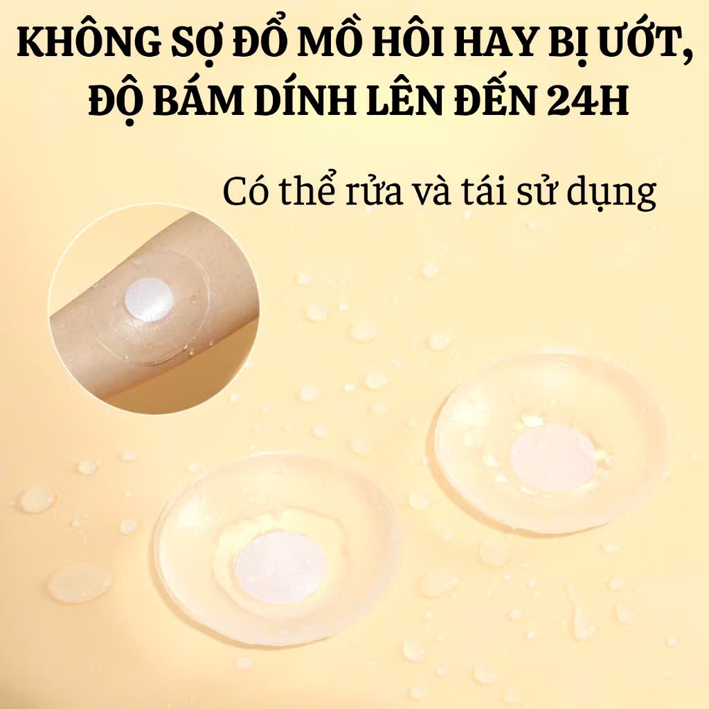 Dán ngực silicon, Hộp 5 đôi dán ti silicon dùng được nhiều lần