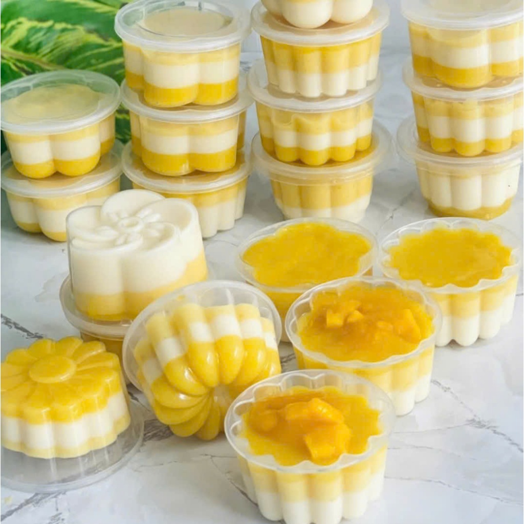 SET 10 KHUÔN NHỰA HÌNH HOA ( KÈM NẮP ĐẬY, CHỊU NHIỆT LÒ HẤP) HIỆU HOFACO KÍCH THƯỚC 6 CM DUNG LÀM RAU CÂU BÁNH FLAN