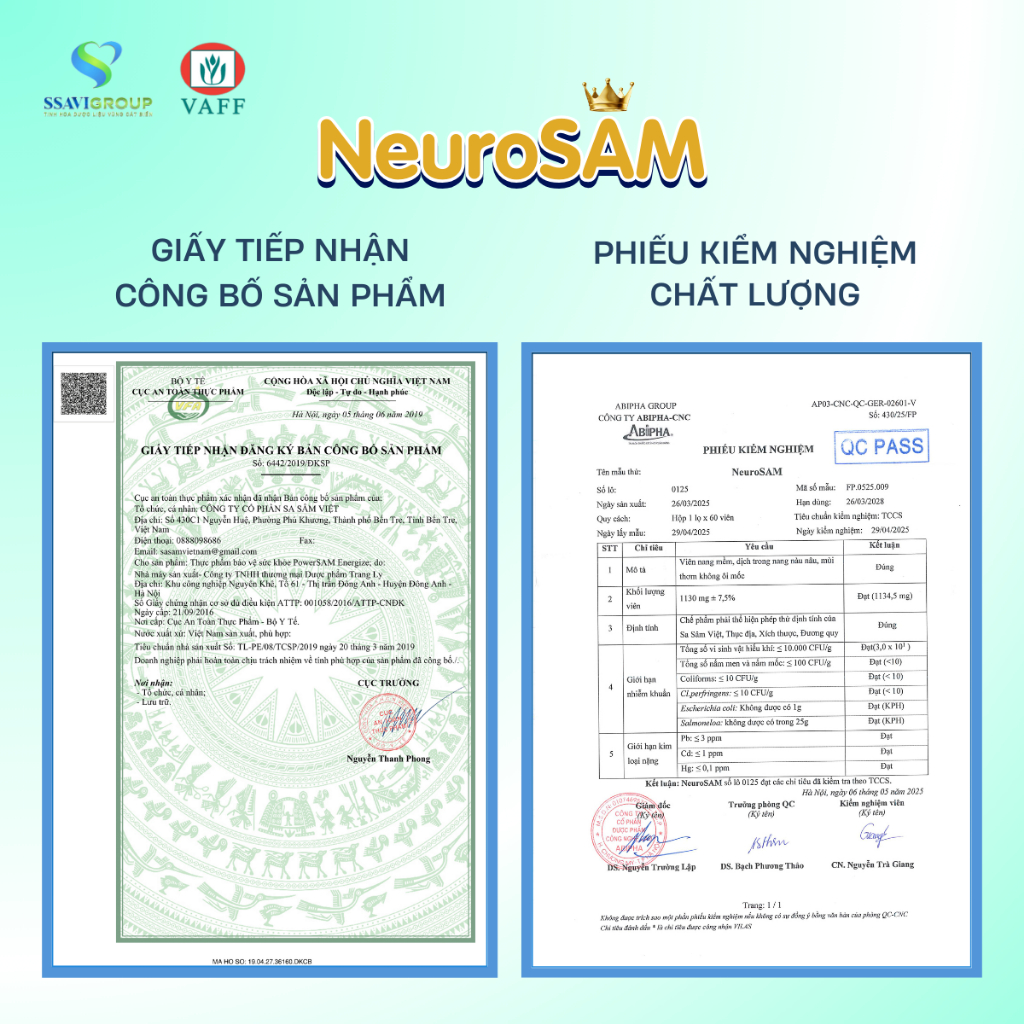 Viên uống hoạt huyết dưỡng não bổ não Neurosam, viên uống bổ não giảm đau đầu, chóng mặt, tê tay