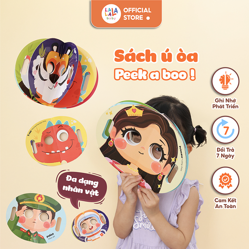 Sách giấy Peek a boo  Lalala baby ú oà Ai đây nhỉ đồ chơi giấy hóa trang đồ chơi thông minh cho bé