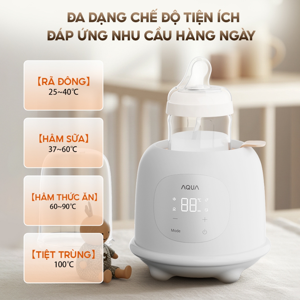 Ảnh Máy hâm sữa AQUA WS21T hâm đồ ăn dặm, tiệt trùng an toàn, kiểm soát chính xác nhiệt độ 3