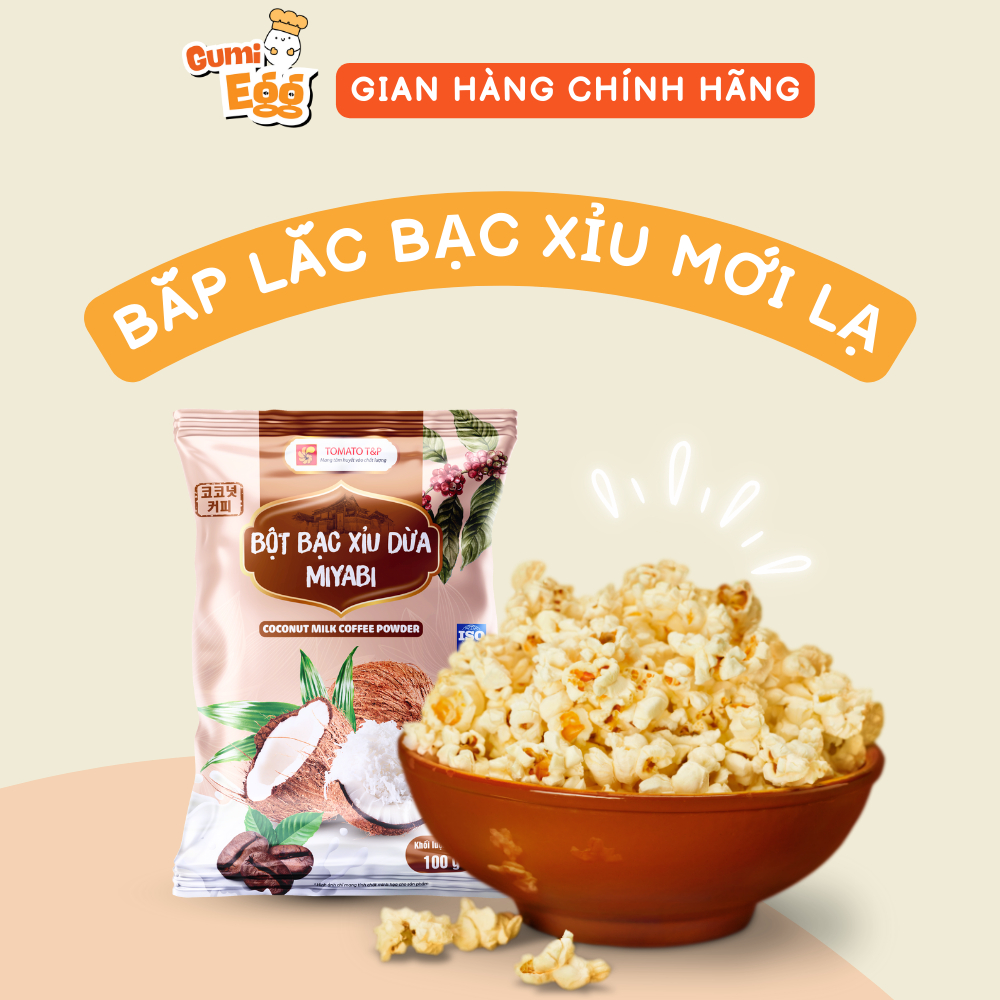 Bột Bạc Xỉu Dừa Miyabi Tomato T&P Gói 100g, Bột Capuchino Dừa Nguyên Liệu Làm Bánh, Pha Chế- BXD72