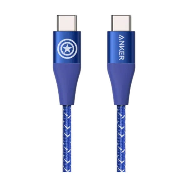 Ảnh Cáp sạc Anker PowerLine+ II USB-C to USB-C B2C A9547 | Captain - Iron man | 60W - 0,9m - Bảo hành 24 tháng 1