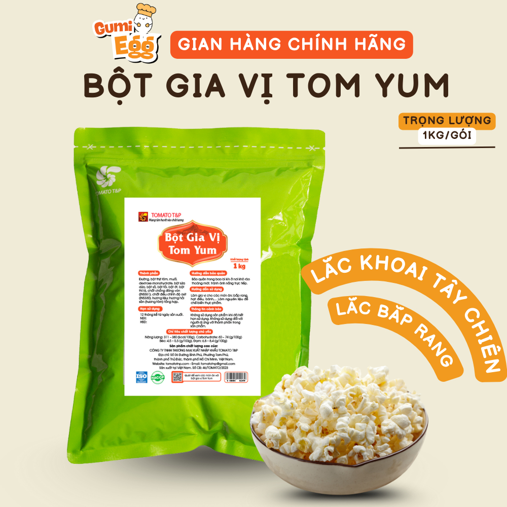 Bột Bơ Tỏi Tomato T&P Lắc khoai tây chiên - Gói 1Kg