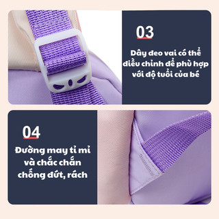 Balo Đi Học Mẫu Giáo Hình Kuromi/ Melody/ Cinnamoroll Dễ Thương, Siêu Nhẹ Ngăn Chứa Rộng Tặng Kèm Móc Khóa Cute