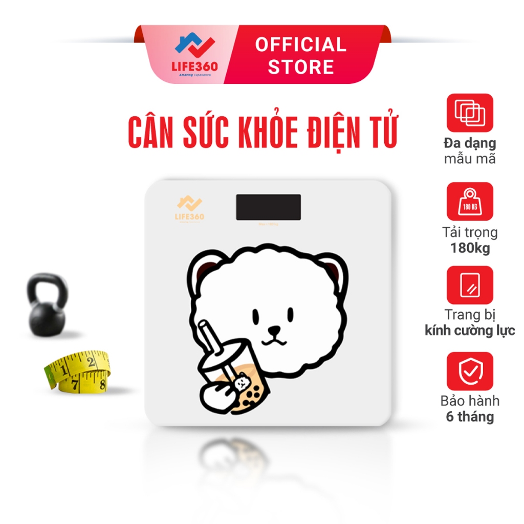 Ảnh Cân Điện Tử Sức Khỏe Life360 AL-S22B - Cân ĐIện Tử Thông Minh- Hàng Chính Hãng 1