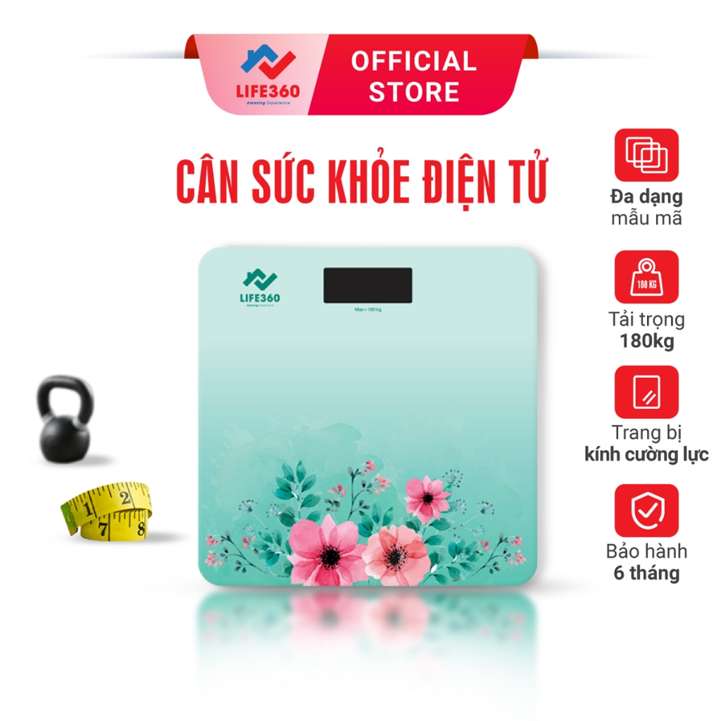 Ảnh Cân Điện Tử Sức Khỏe Life360 AR-S19C- Cân Điện Tử Thông Minh- Hàng Chính Hãng 1