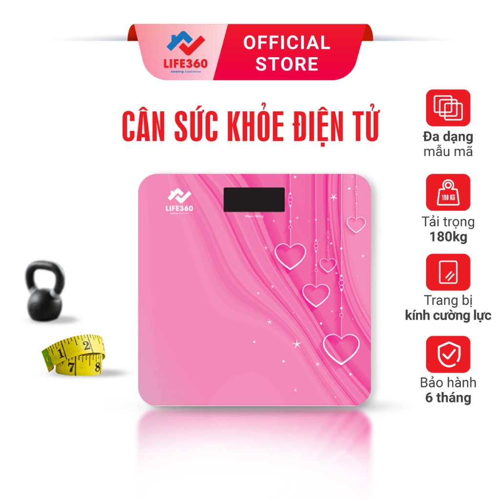 Ảnh Cân Điện Tử Sức Khỏe Life360 AR-S19B - Cân Điện Tử Thông Minh- Hàng Chính Hãng 1
