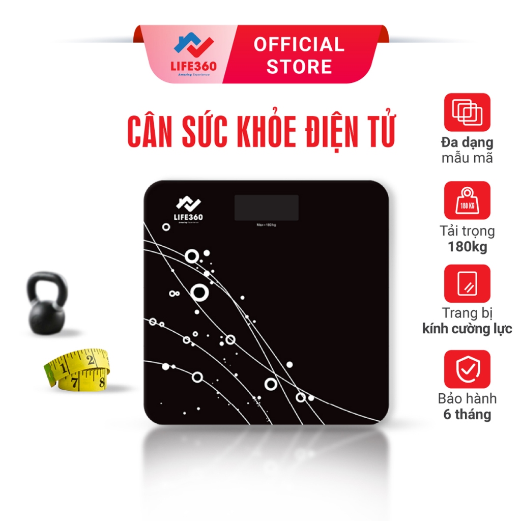 Ảnh Cân Điện Tử Sức Khỏe Life360 AR-S18D - Cân Điện Tử Thông Minh- Hàng Chính Hãng 1