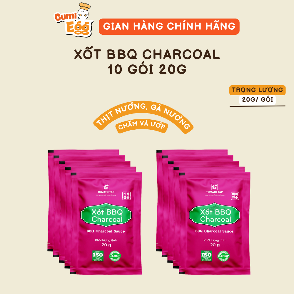 Xốt Chấm Thịt Nướng BBQ CHARCOAL Tomato T&P, Dùng Chấm Thịt Nướng, Xúc Xích Nướng, Chấm Đồ Chiên