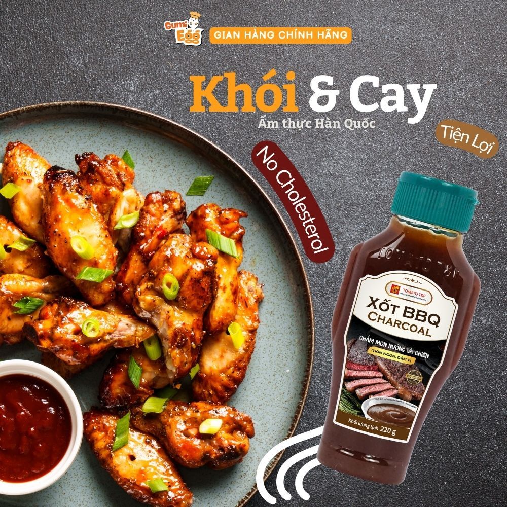 Xốt Chấm Thịt Nướng BBQ CHARCOAL Tomato T&P, Dùng Chấm Thịt Nướng, Xúc Xích Nướng, Chấm Đồ Chiên