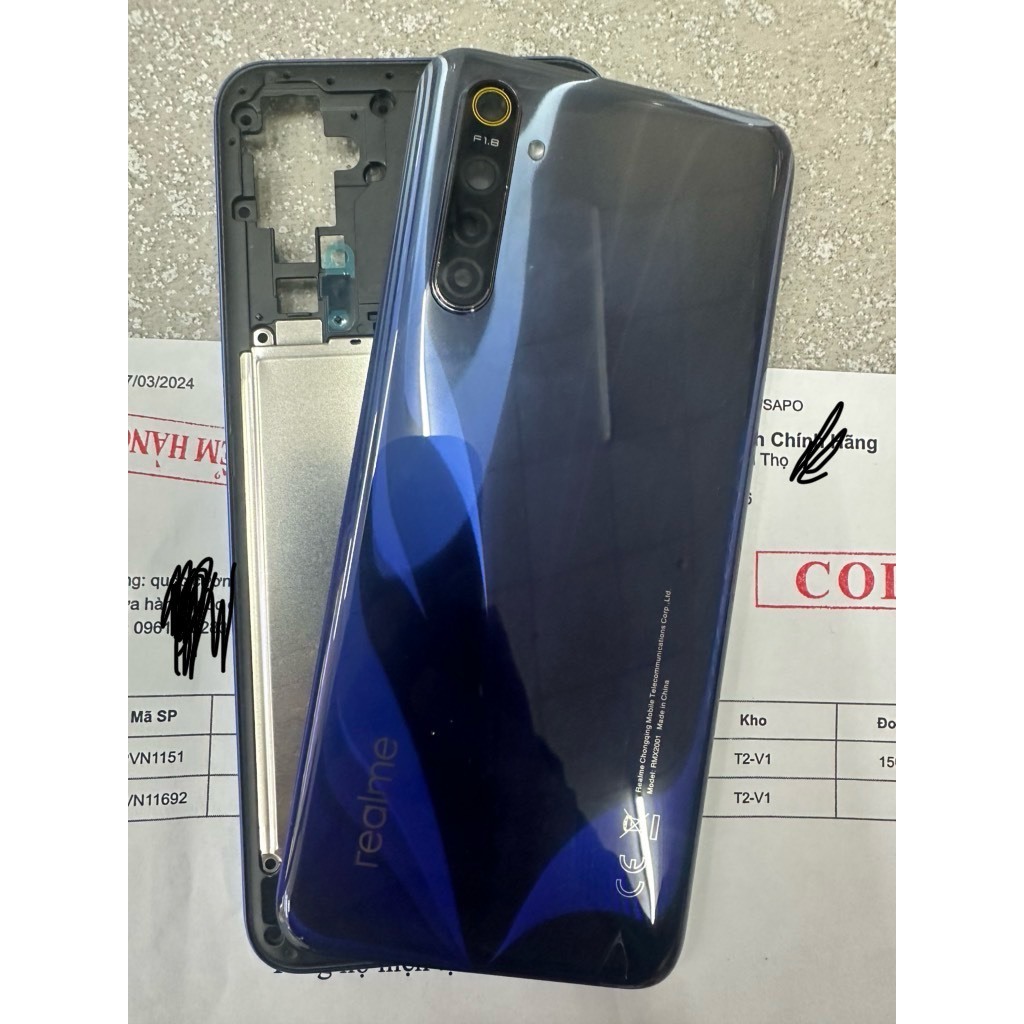 vỏ xương lưng realme 6