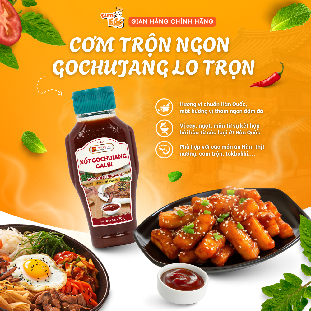 Sốt Ớt SobaJang Tomato T&P Combo 3 Chai 220g Chấm Đồ Chiên, Nướng, Chấm Hải Sản, Chấm Gà Rán