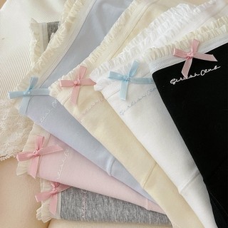 Combo 6 Quần Lót Nữ Cotton Viền Ren Đính Nơ Xinh, Quần Chip Mềm Đáy 2 Lớp Thoáng King Shop L-4119