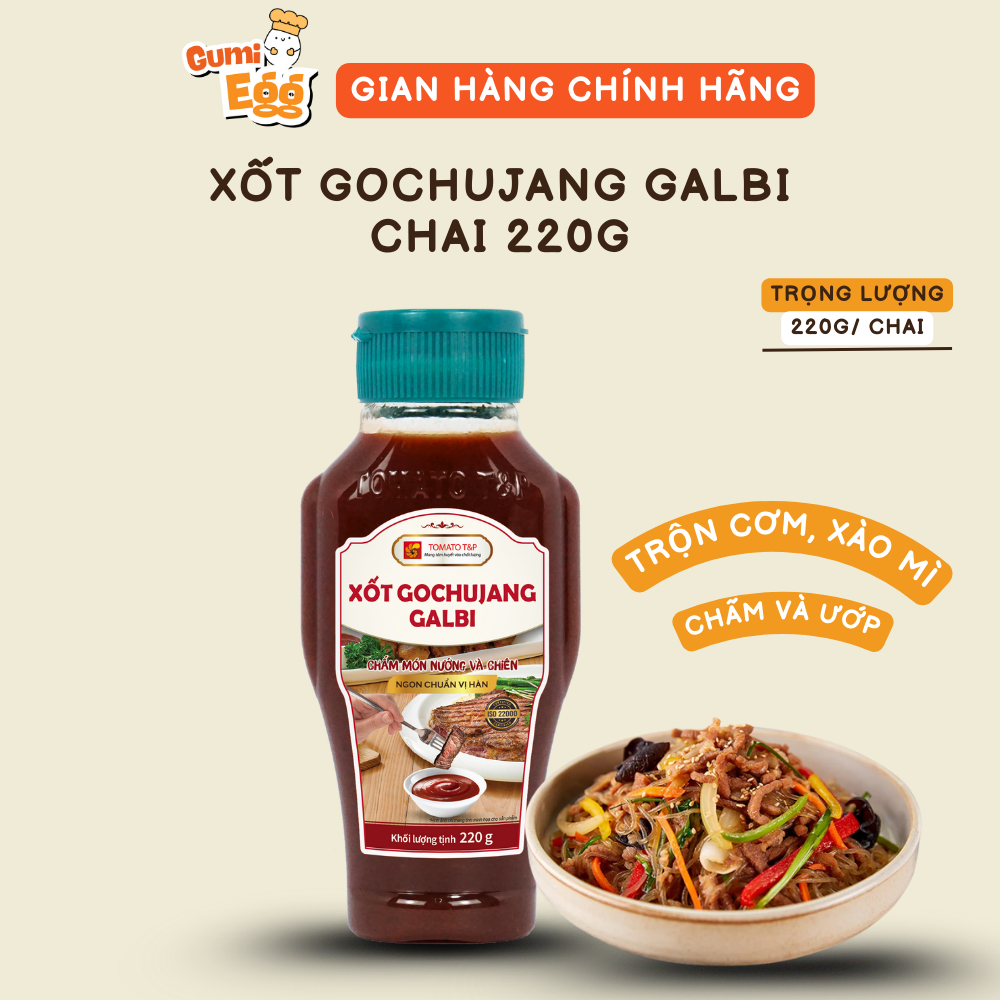 Xốt Gochujang Galbi Tomato T&P Dùng Trộn Cơm Bibimbap, Cơm Trộn Hàn Quốc, Mì Trộn, Chấm Thịt Nướng