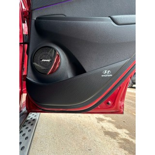 Bộ Dán Chống Xước Tapli Cửa Xe Hyundai Kona- Viền Vân Da Carbon Cao Cấp( tặng 1 bộ gương cầu lồi)